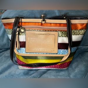 Vintage Coach Reversible Shoulder Tote Bag